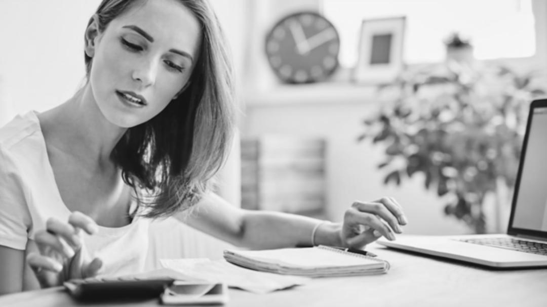 Individual working through personal development exercises